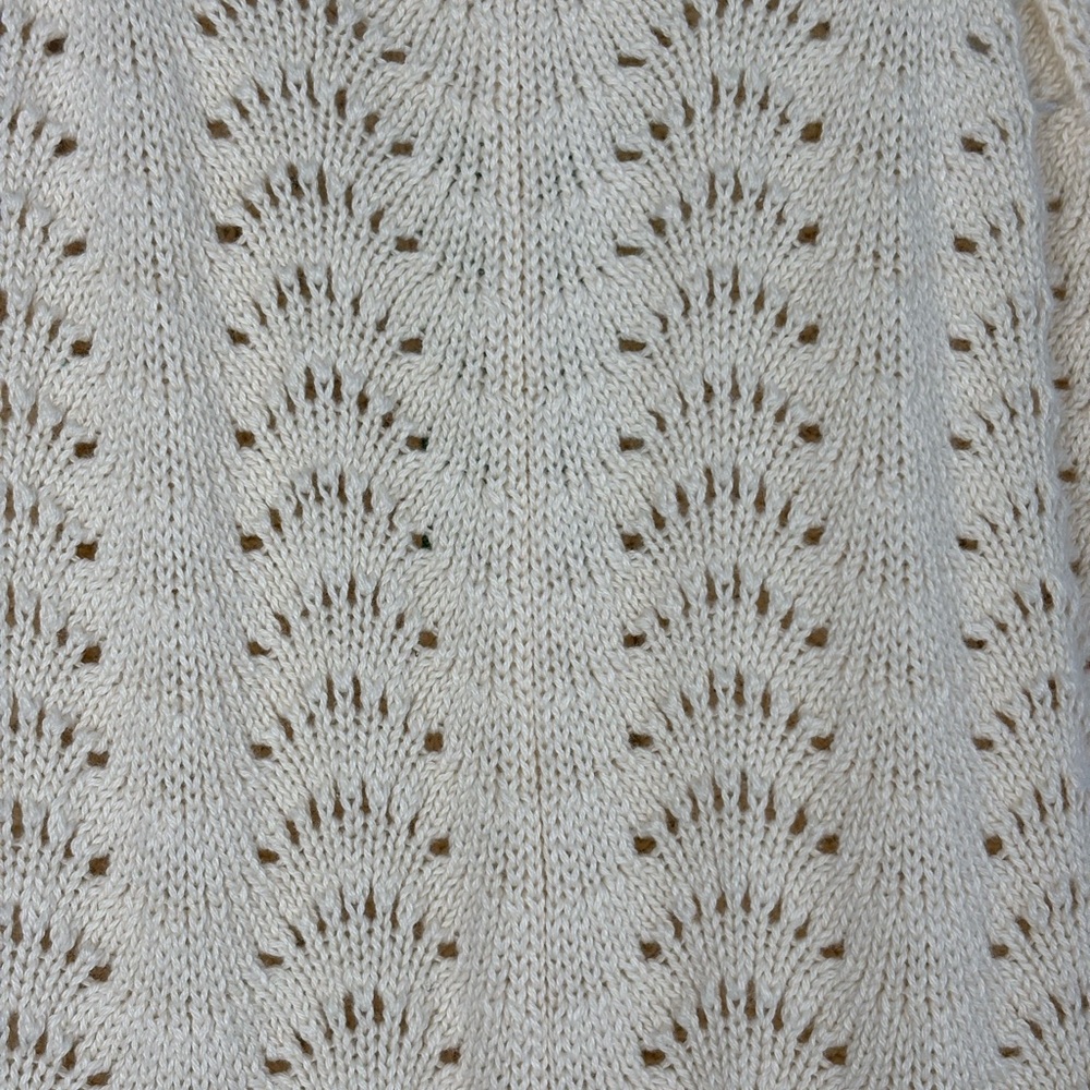 Baby GAP Crochet Sweater Knit Vanilla Cream Boho Indie Vintage-inspired Romper - Picture 6 of 13